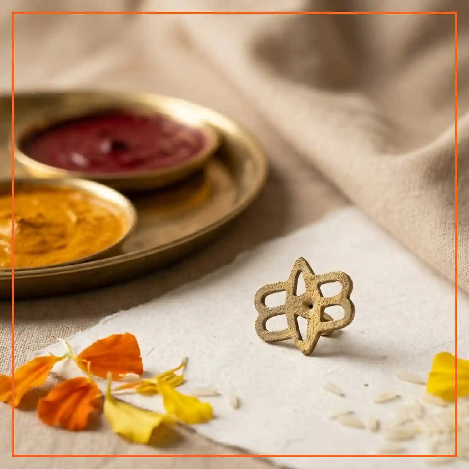 Shiva Trinayan Tilak Stamp Brass